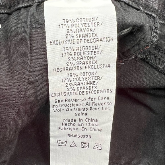 STS Blue Stella High Rise Black Red Striped Frayed Crop Hem Jeans Size 25 - Picture 5 of 6